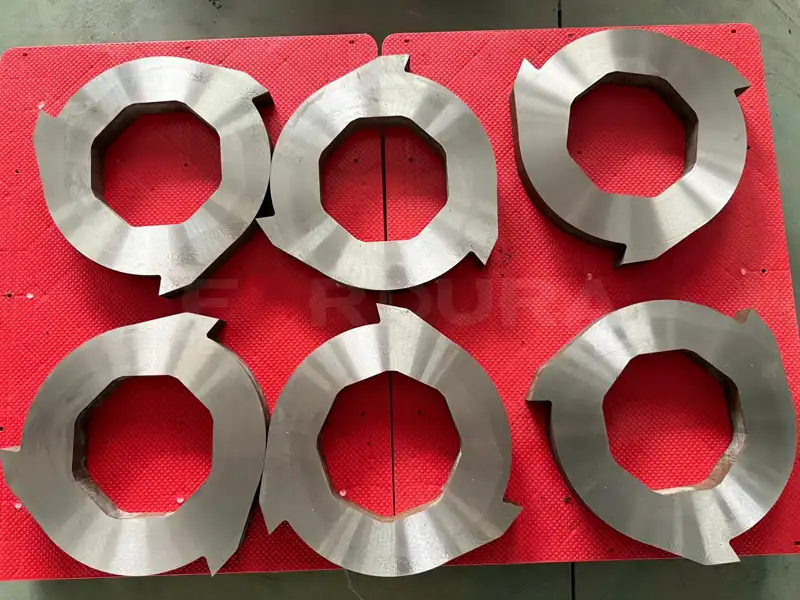 two shaft shredder blades for octagonal shaft