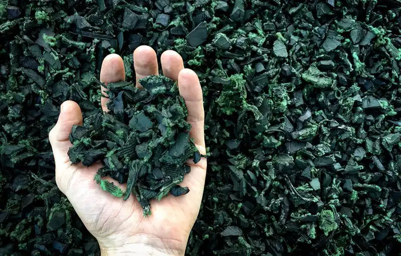 rubber mulch from rubber rasper blades
