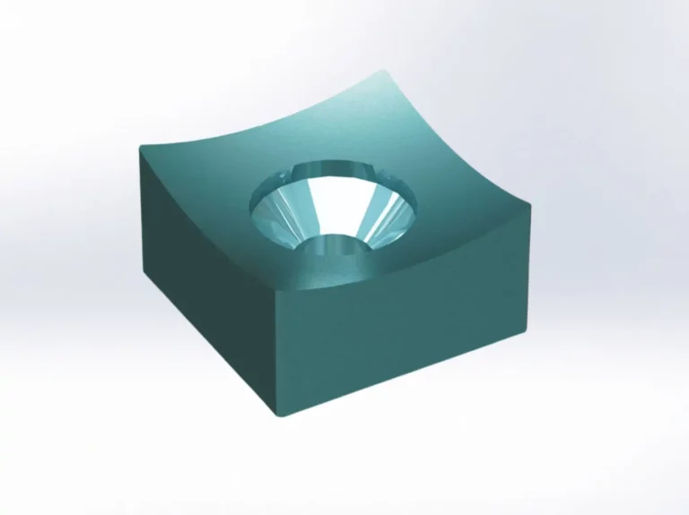 Concave cutters 43x43x23 MM, countersunk hole, for BANO Shredder
